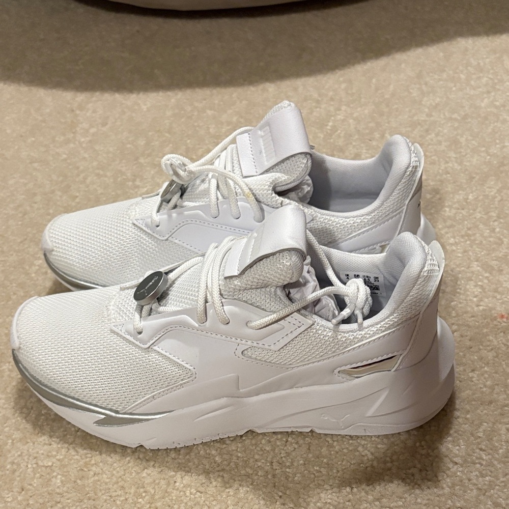 Puma Fier Nitro Metallic White Sneakers